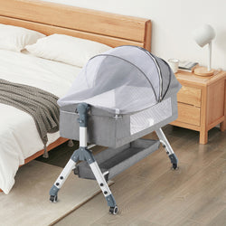 Baby Cot Crib Bed Portable Bassinet Bedside Sleeper Adjustable