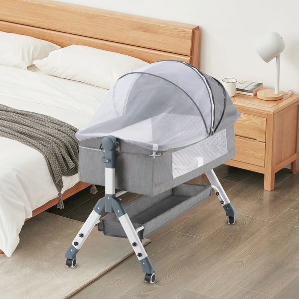 Baby Cot Crib Bed Portable Bassinet Bedside Sleeper Adjustable