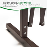 Garden Fence Gate Expandable Barrier Indoor Outdoor Brown