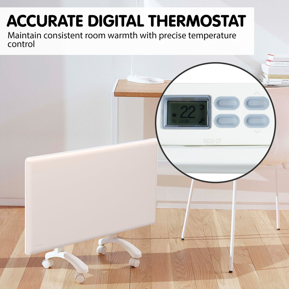 Electric Panel Heater Slimline 112.5x5.5x40cm
