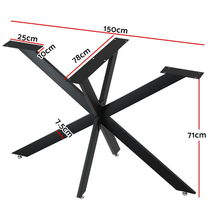 Starburst Table Legs Coffee Dining Table Legs Diy Metal Leg 150X78Cm