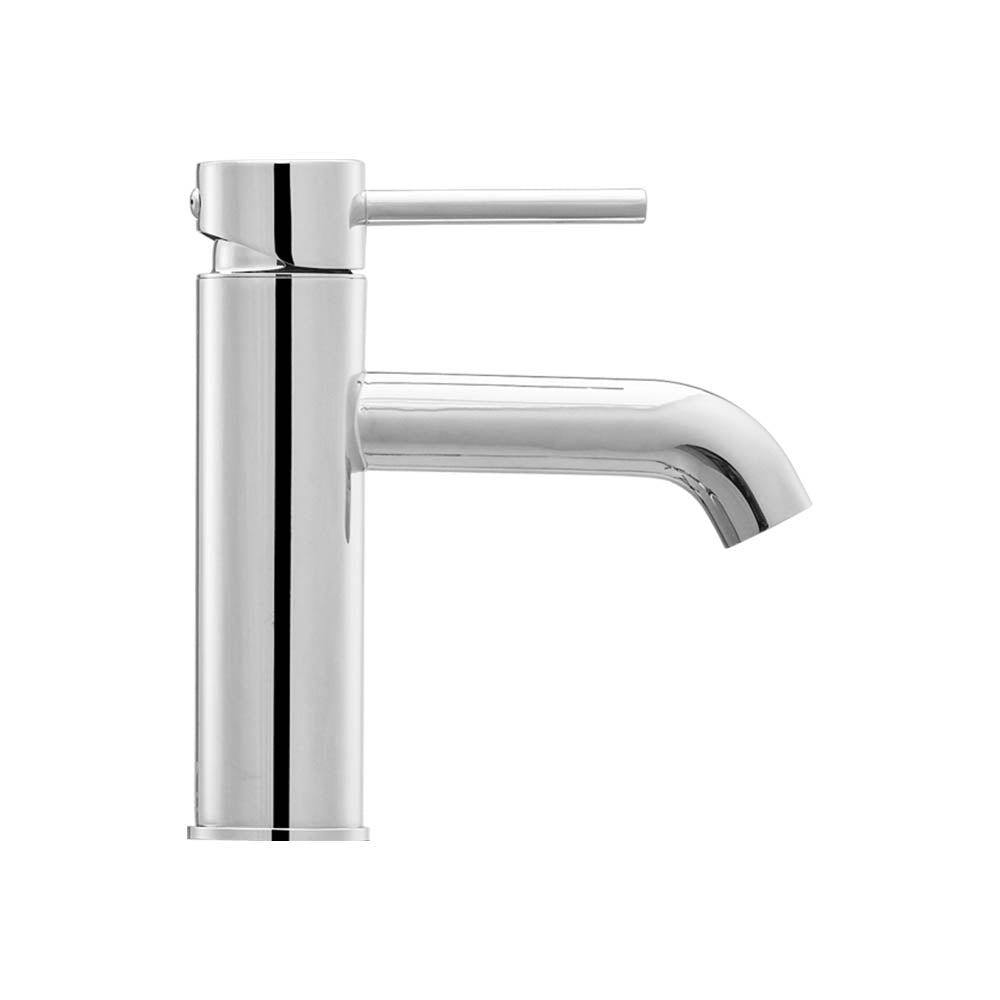 Basin Mixer Tap Round Brass Bathroom Faucet - Chrome