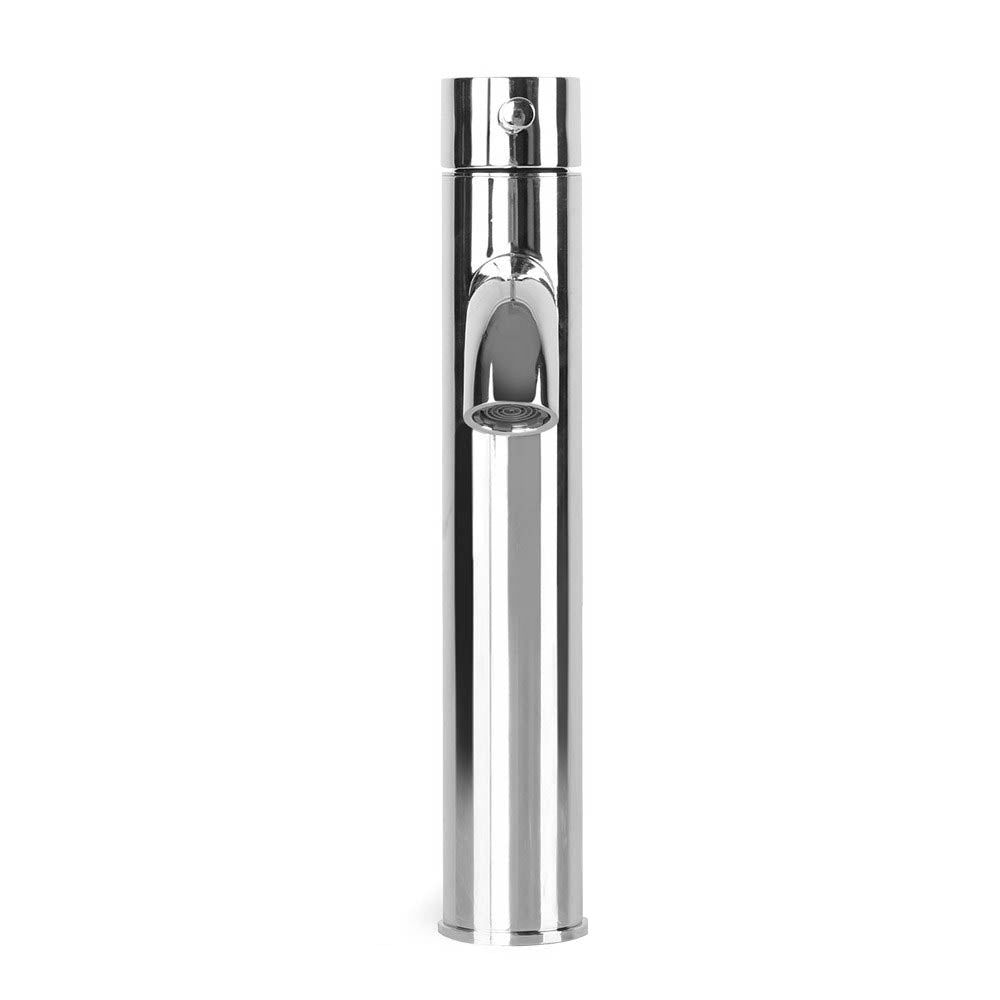 Basin Mixer Tap Tall Round Bathroom Faucet - Chrome