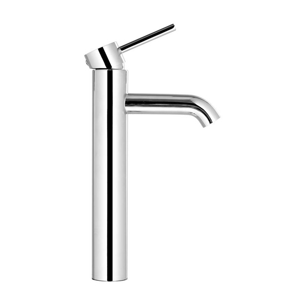 Basin Mixer Tap Tall Round Bathroom Faucet - Chrome