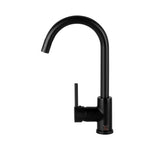 Kitchen Mixer Tap Mixer Round Sink Faucet Basin Laundry Black