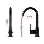 Kitchen Mixer Tap Mixer Round Sink Faucet Basin Laundry Black