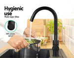 Kitchen Mixer Tap Mixer Round Sink Faucet Basin Laundry Black