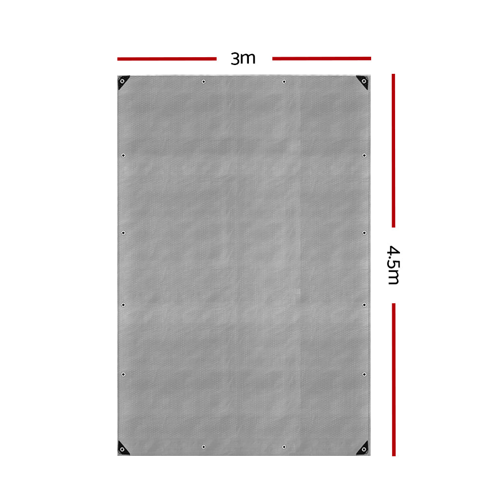 Tarp Tarpaulin 3X4.5M Canvas Camping Heavy Duty Sun Cover