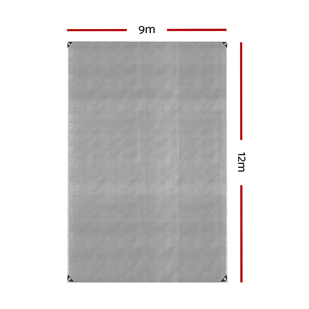 Tarp Tarpaulin 9X12M Canvas Camping Heavy Duty Sun Cover