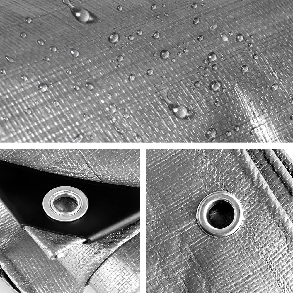 Tarp Tarpaulin 9X12M Canvas Camping Heavy Duty Sun Cover