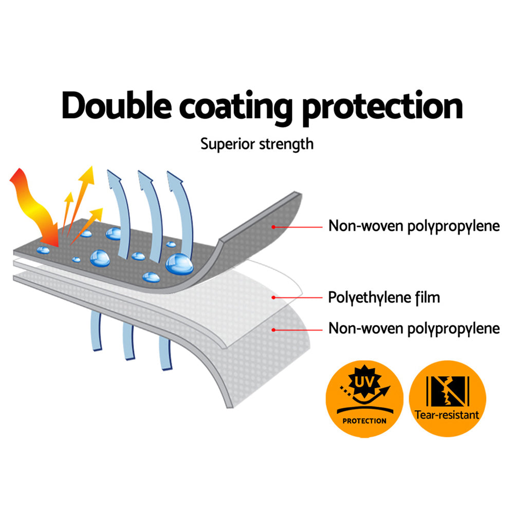 Tarp Tarpaulin 9X12M Canvas Camping Heavy Duty Sun Cover