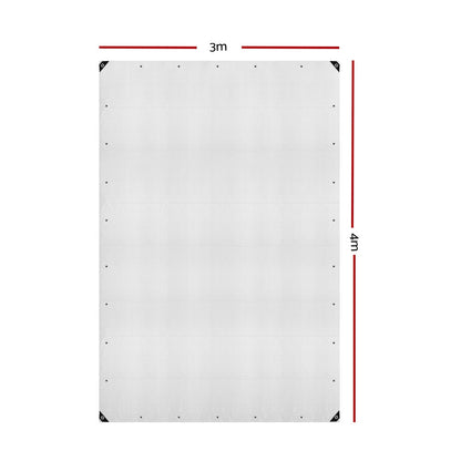 Tarp Tarpaulin 3X4M Canvas Heavy Duty Camping Cover Clear