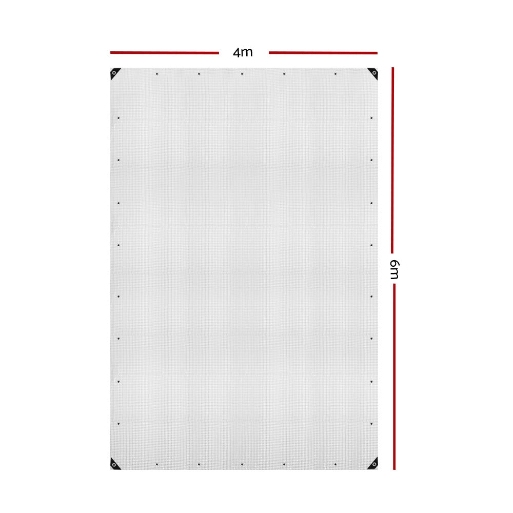 Tarp Tarpaulin 4X6M Canvas Heavy Duty Camping Cover Clear