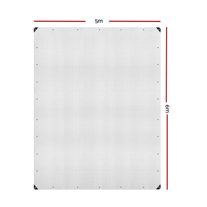 Tarp Tarpaulin 5X6M Canvas Heavy Duty Camping Cover Clear