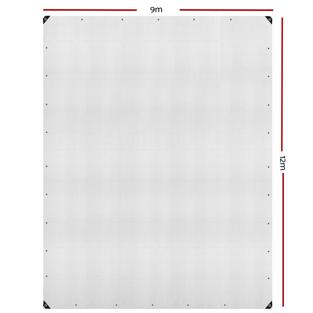 Tarp Tarpaulin 9X12M Canvas Heavy Duty Camping Cover Clear