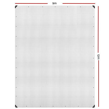 Tarp Tarpaulin 9X12M Canvas Heavy Duty Camping Cover Clear