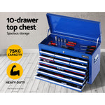 17 Drawers Tool Box Trolley Chest Cabinet Cart Garage Mechanic Toolbox Blue