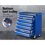 17 Drawer Tool Box Cabinet Chest Trolley Toolbox Garage Storage Box Blue