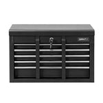 5 Drawer Tool Chest Box Cabinet Lockable Garage Storage Organiser Black