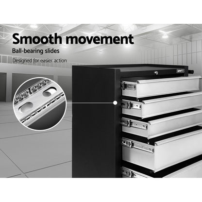 5 Drawer Tool Box Cabinet Chest Trolley Box Garage Storage Toolbox Grey