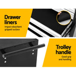 7 Drawer Tool Box Cabinet Chest Trolley Storage Garage Toolbox Grey