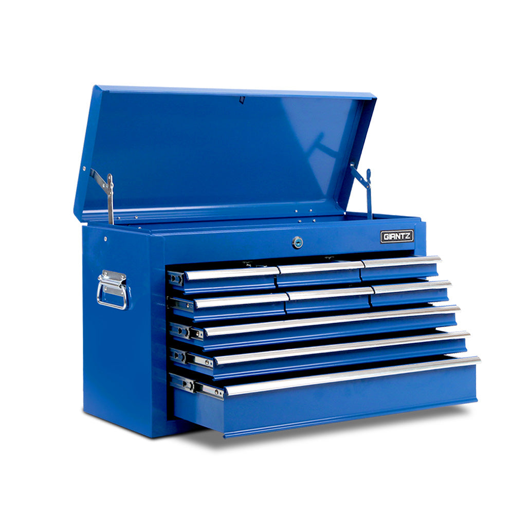 9 Drawer Tool Box Cabinet Chest Toolbox Storage Garage Organiser Blue