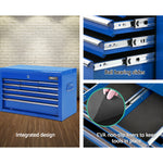 9 Drawer Tool Box Cabinet Chest Toolbox Storage Garage Organiser Blue