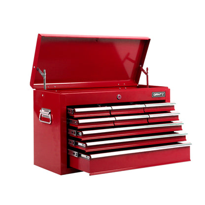9 Drawer Tool Box Cabinet Chest Toolbox Storage Garage Organiser Red