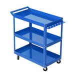 Tool Cart 3 Tier Parts Steel Trolley Mechanic Storage Organizer Blue