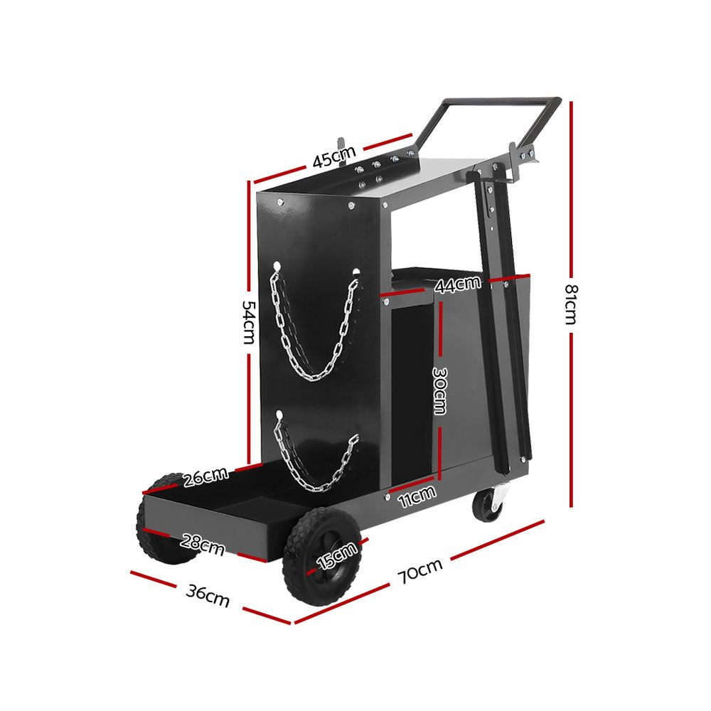 Welding Trolley Cart 4 Drawer Mig Tig Arc Welder Plasma Cutter