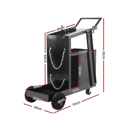 Welding Trolley Cart 4 Drawer Mig Tig Arc Welder Plasma Cutter
