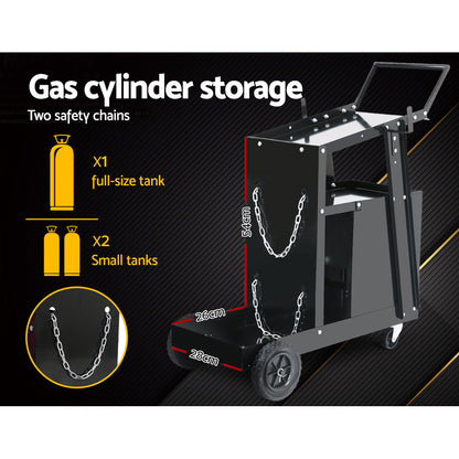 Welding Trolley Cart 4 Drawer Mig Tig Arc Welder Plasma Cutter