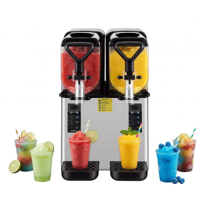 Dual Tank Slushie Machine Commercial 2x4cm