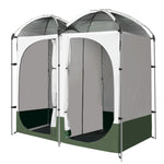 Double Camping Shower Toilet Tent Outdoor Portable Change Room