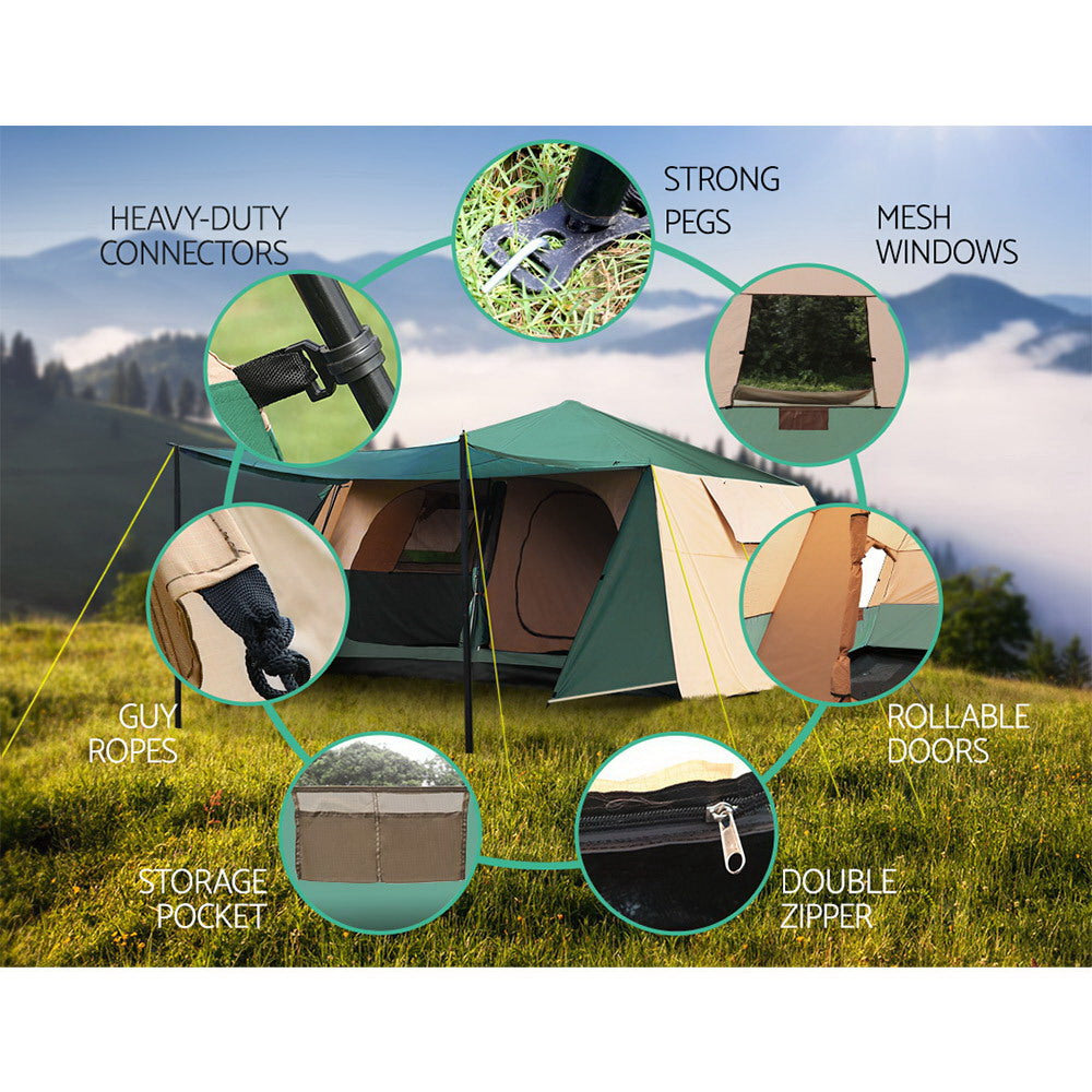 Instant Up Camping Tent 8 Person Pop Up Tents Family Hiking Dome Camp