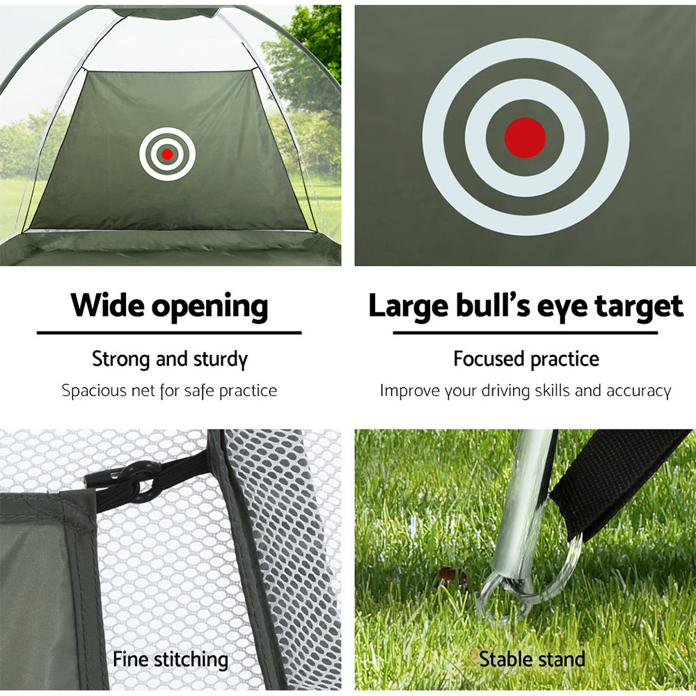 3M Golf Practice Net And Training Mat Set Driving Target Black