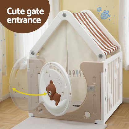 Kids Play Tent Playhouse Castle with Floor Mat 85CMX113CM