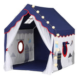 Kids Play Tent Playhouse Castle with Floor Mat String Ball Light 134X103CM