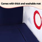 Kids Play Tent Playhouse Castle with Floor Mat String Ball Light 134X103CM