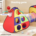 Kids Play Tent Pop Up Teepee Playhouse Ball Pit Crawl Tunnel Basketball Hoop