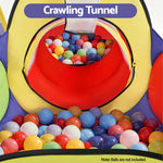 Kids Play Tent Pop Up Teepee Playhouse Ball Pit Crawl Tunnel Basketball Hoop