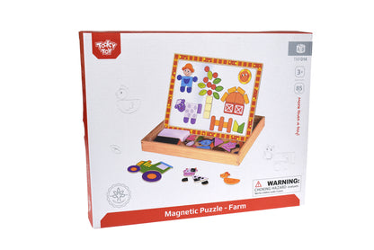 Magnetic Puzzle Box - Farm