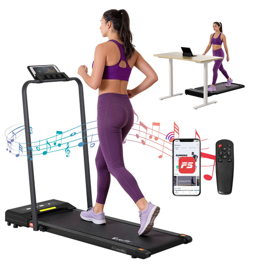Everfit 2 in 1 Treadmill Electric Walking Pad Under Desk Home Gym Fitness 380mm Grey