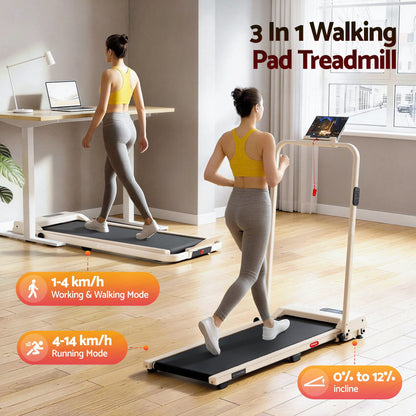 Walking Pad Treadmill 12% Incline Foldable | HomeAndLiving - 4