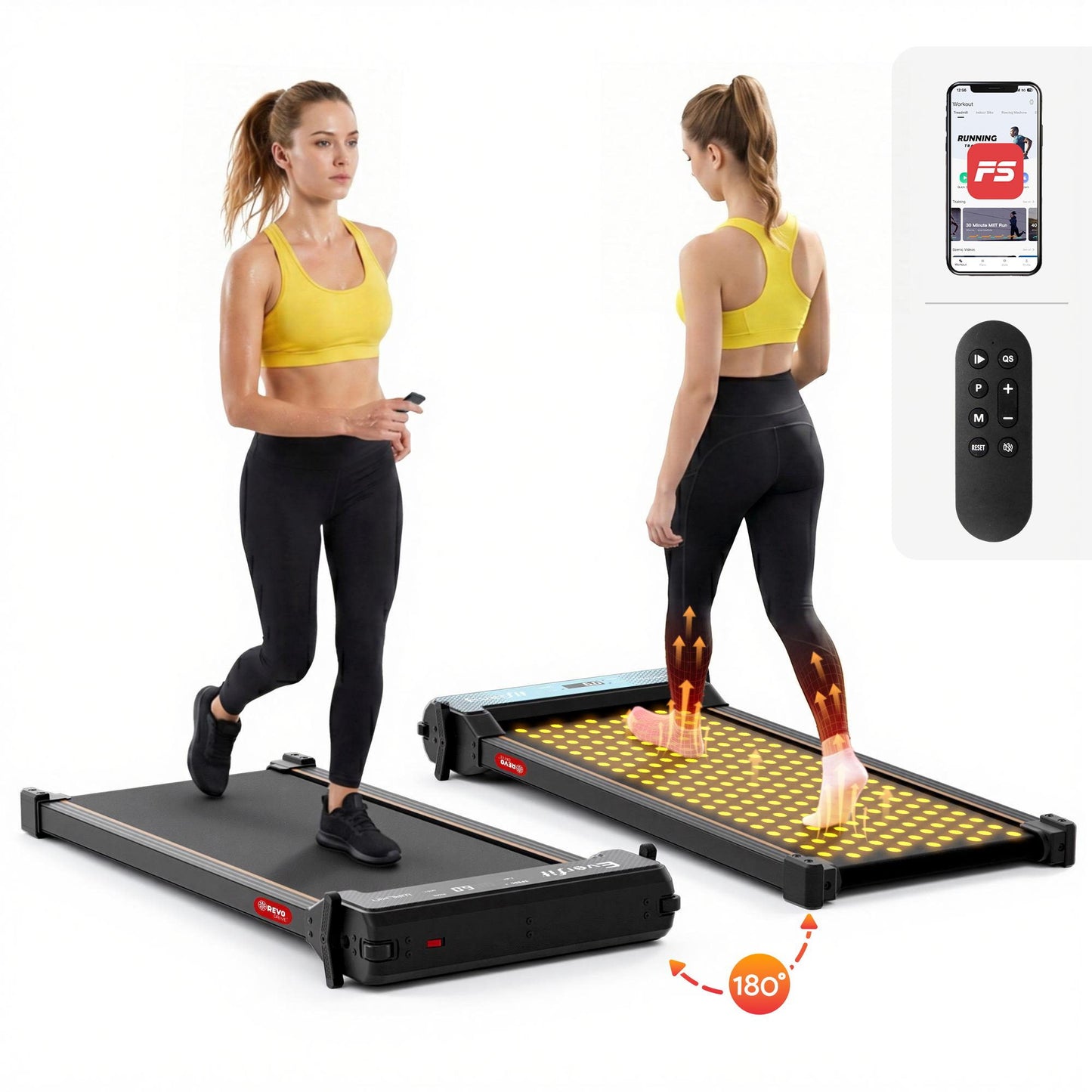 2-in-1 Walking Pad Treadmill Foot Massage | HomeAndLiving - 2