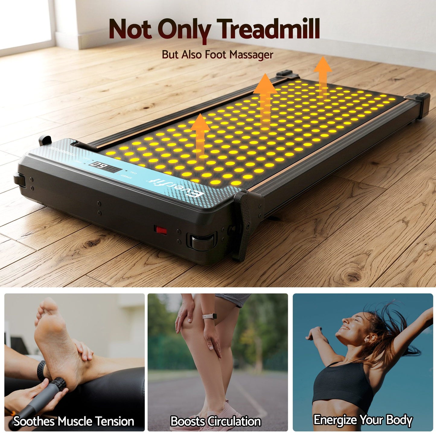 2-in-1 Walking Pad Treadmill Foot Massage | HomeAndLiving - 4