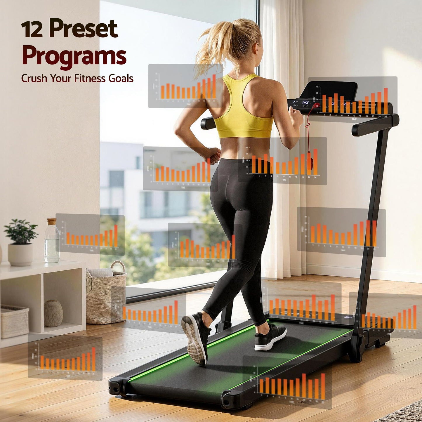 Foldable Walking Pad Treadmill Under Desk | HomeAndLiving