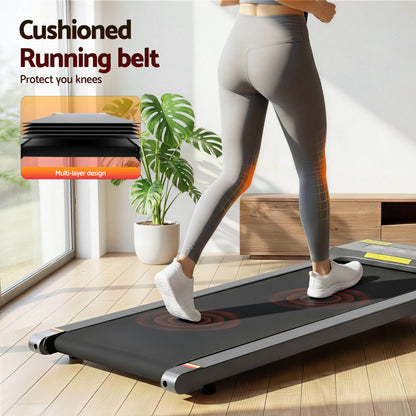 Treadmill Electric Walking Pad Under Desk Home Gym Fitness 400Mm Grey