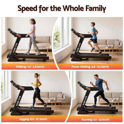 Treadmill Electric Auto Incline Home Gym Fitness Exercise Machine 490mm