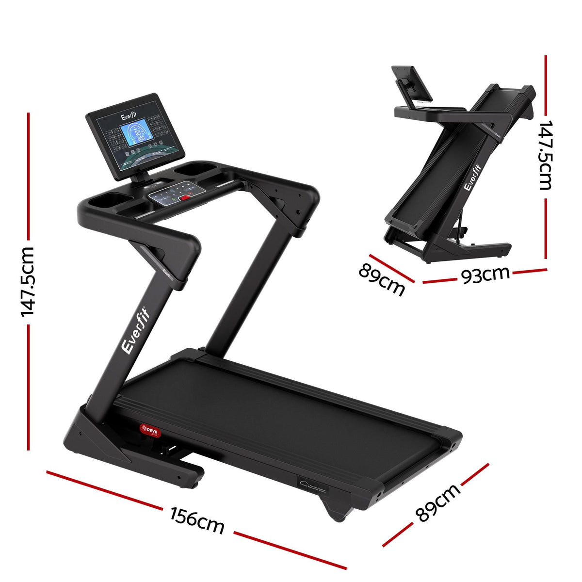 Foldable Treadmill 500mm Belt Auto Incline | HomeAndLiving - 3